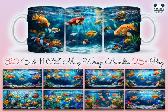 3D Aquarium Fish Mug Wrap Bundle: A Practical Guide for Sublimation Creators