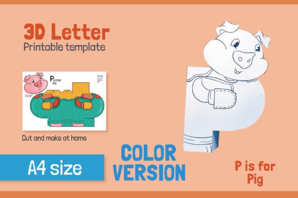 Bringing Letter P to Life: A Hands-On 3D Papercraft Experience for Kids