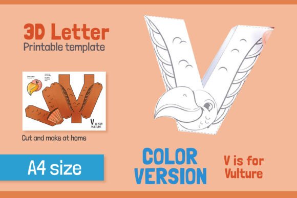 Bringing the Alphabet to Life: A Practical Look at the Letter V 3D Papercraft for Kids