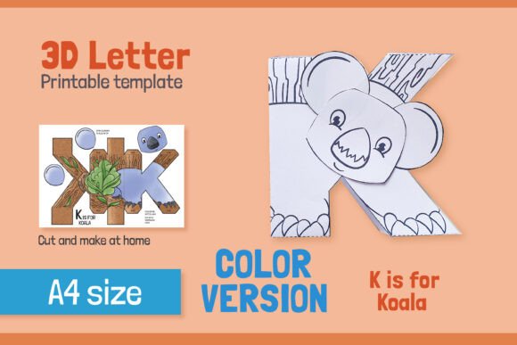 Bringing the Alphabet to Life: The Educational Power of 3D Papercraft Letter K for Koala