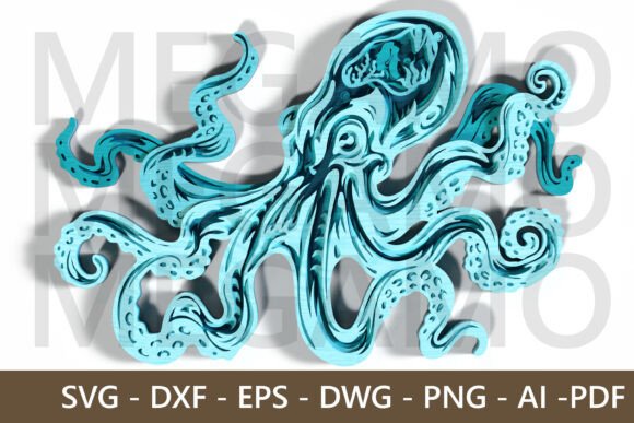 Bringing the Deep Blue Home: The Art of Layered 3D Octopus Designs