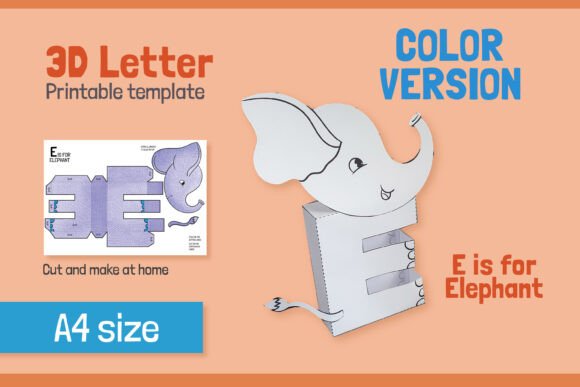 Building Foundations: The Strategic Value of Hands-On Learning with Letter E 3D Papercraft for Kids – COLOR