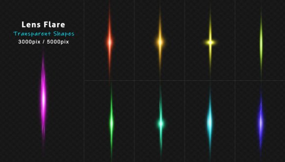 Colorful Lens Flare Light Collection