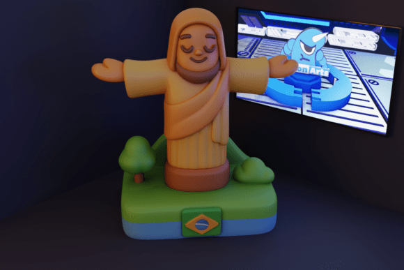 Cristo Redentor Cartoon: A Playful 3D Icon for Creators and Collectors
