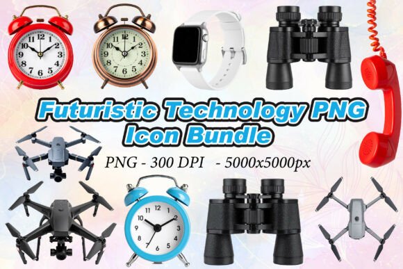 Elevate Your Designs with High-Resolution Futuristic Technology 3D Icons