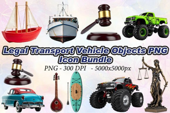Elevating Design with Legal Transport Vehicle Objects PNG and Premium 3D Icon Collections