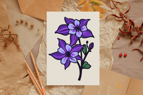 Elevating Digital Design with the Layered Columbine Flowers SVG