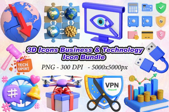 Evaluating High-Resolution 3D Icons for Business and Technology Projects