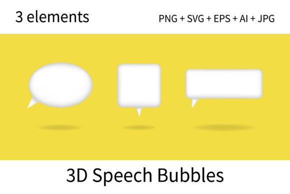 Evaluating the 3D Speech Bubbles Clip Arts Set for Design Projects