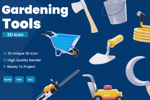 Evaluating the Gardening Tool 3D Icon Pack for Digital Design