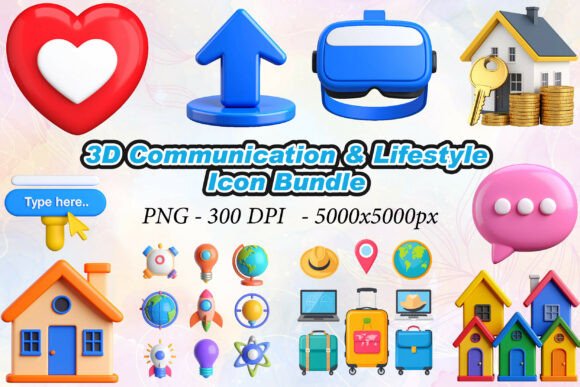 Evaluating the Practical Value of 3D Communication Lifestyle Icons PNG for Modern Design