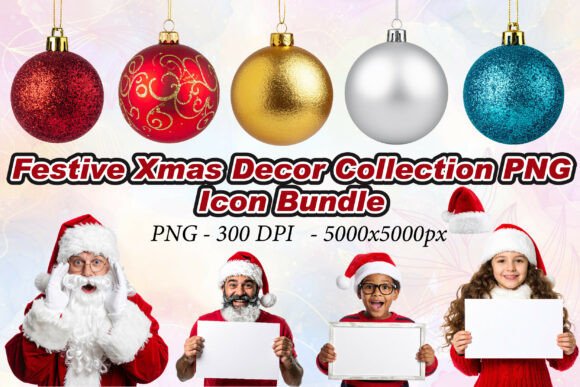 Festive Xmas Decor Collection PNG: Elevating Holiday Design Workflows