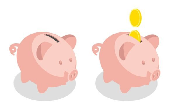 Isometric Ceramic Piggy Bank for Saving: A Strategic Visual Asset