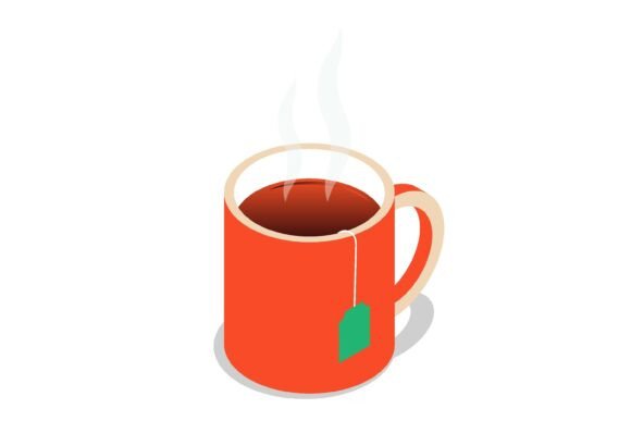 Isometric Tea Cup: Modern 3D Design