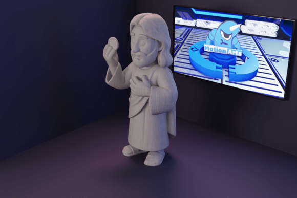 Jesus Com Hóstia: 3D Design & Art