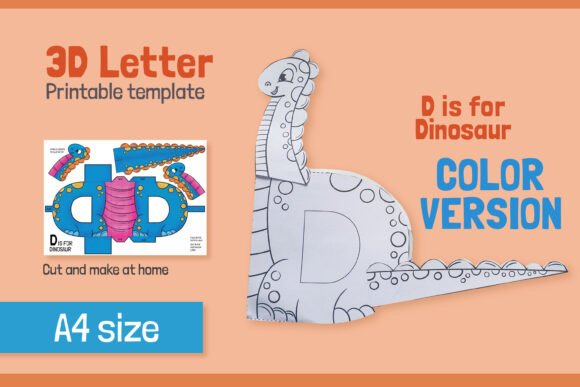 Letter D 3D Papercraft for Kids: A Hands-On Learning Tool