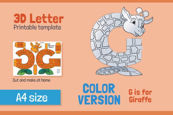 Letter G 3D Papercraft for Kids – COLOR: A Hands-On Learning Experience