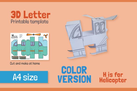Letter H 3D Papercraft for Kids – COLOR: A Practical Guide to Meaningful Crafting