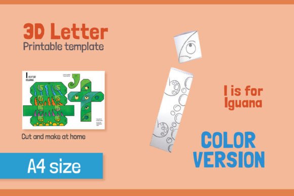 Letter I 3D Papercraft for Kids – COLOR: A Hands-On Approach to Early Learning