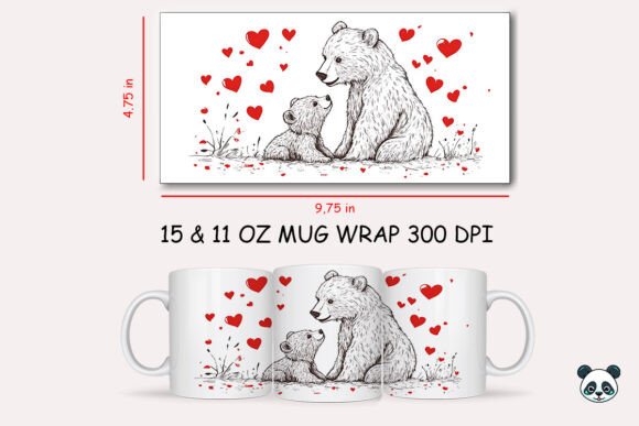 Mama Bear Mothers Day Mug Wrap Design Guide
