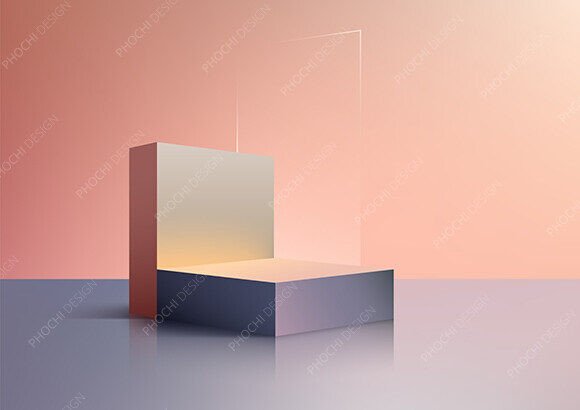 Minimalist 3d Geometric Block Mockups