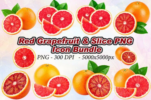 Red Grapefruit Slice PNG: The Ultimate High-Resolution 3D Asset for Modern Design