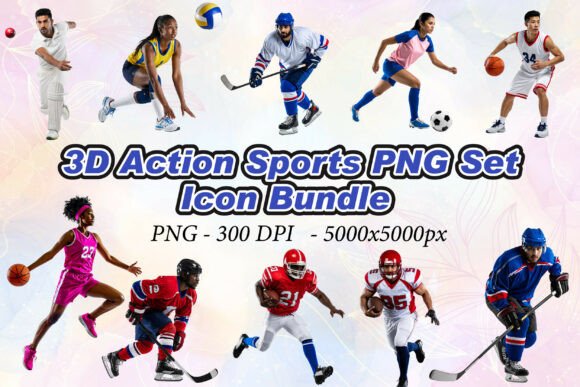 Redefining Visual Impact: The Rise of the 3D Action Sports Icons PNG Set in Modern Design