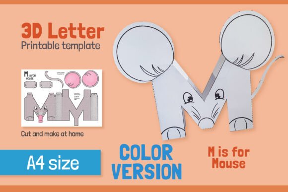 Reimagining Early Education: The Strategic Value of the Letter M 3D Papercraft for Kids – COLOR