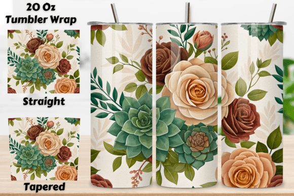 Rose and Succulent Seamless Tumbler Wrap: A Practical Evaluation