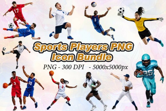 Sports Players PNG: High-Res 3D Icons