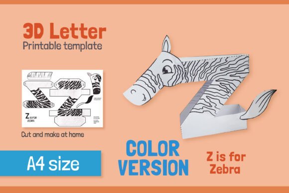 Strategic Value of the Letter Z 3D Papercraft for Kids – COLOR in Educational Design