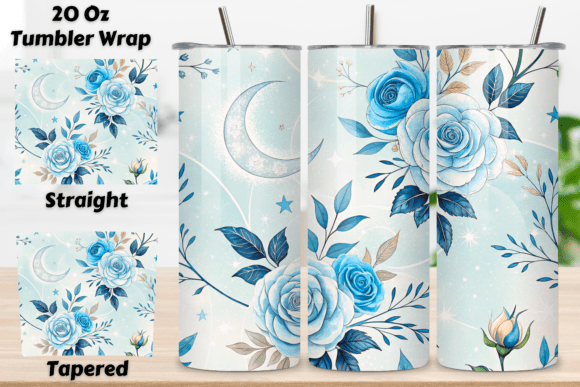 Unlocking Creativity with the Rose and Moon Seamless Tumbler Wrap: A Guide to Mystical 3D Sublimation Design