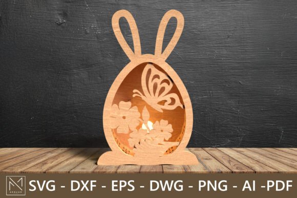 Wooden Easter Egg Lantern - 3D Laser Cut: Bringing Depth and Light to Your Spring Decor